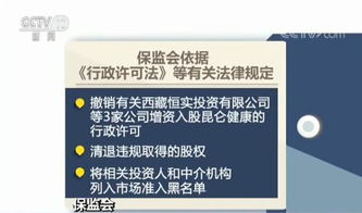 保監會清退多家保險機構違規股權 相關機構被列入黑名單及財務咨詢警示